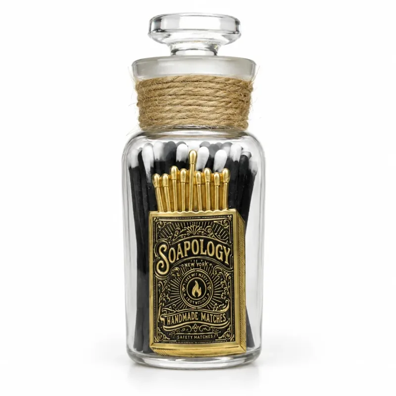 US Postal Matches in Glass Apothecary Jar