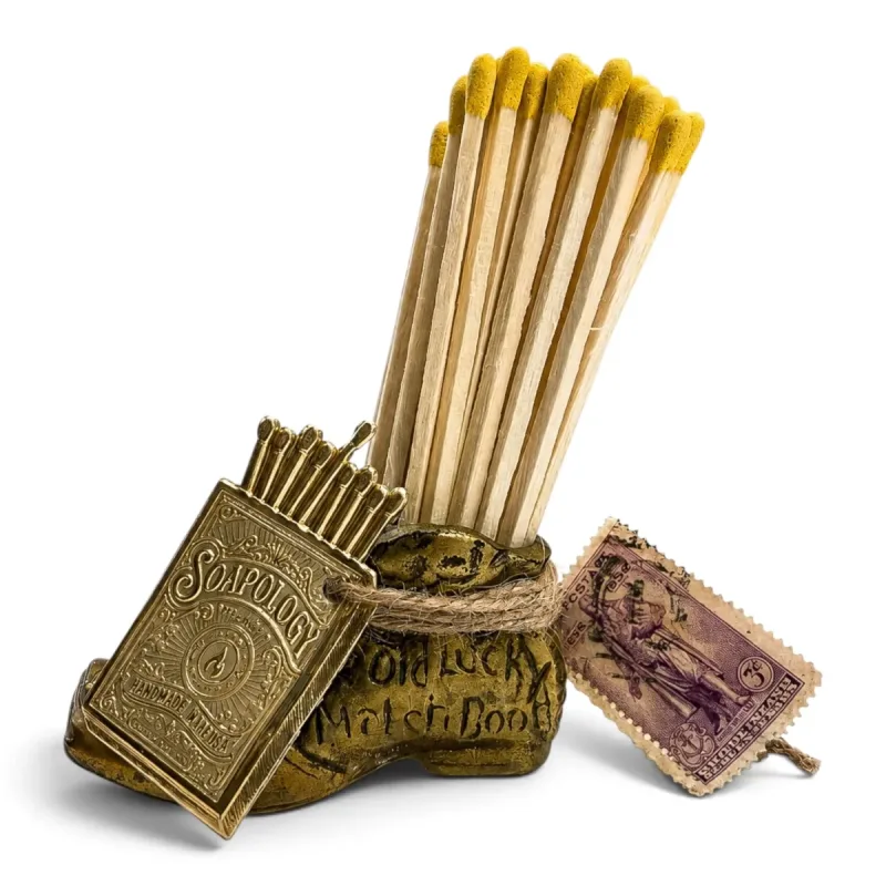 Oliver Vintage Brass Boot Match Holder