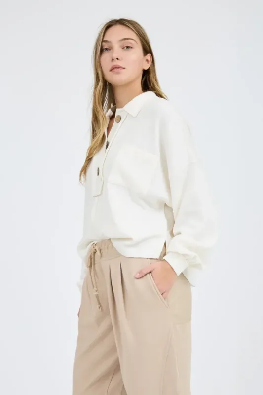 Off White Collared Buttondown