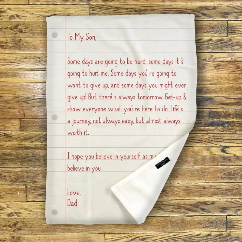 Letter to Son Blankets, Letter to Daughter Blankets