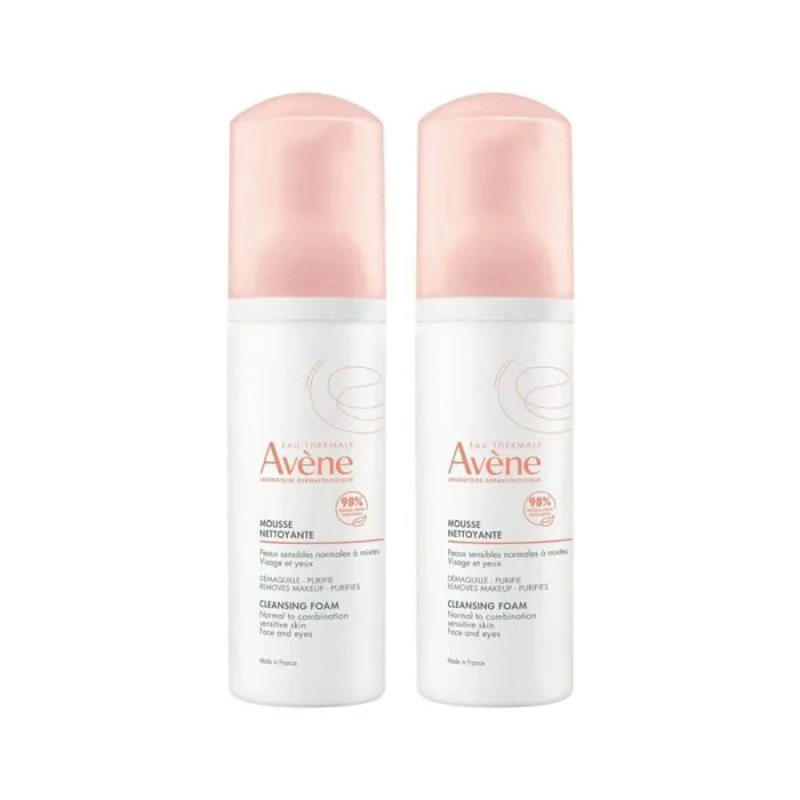 Avene Cleansing Foam Gentle Face Wash Duo 150 ml x 2 Pack