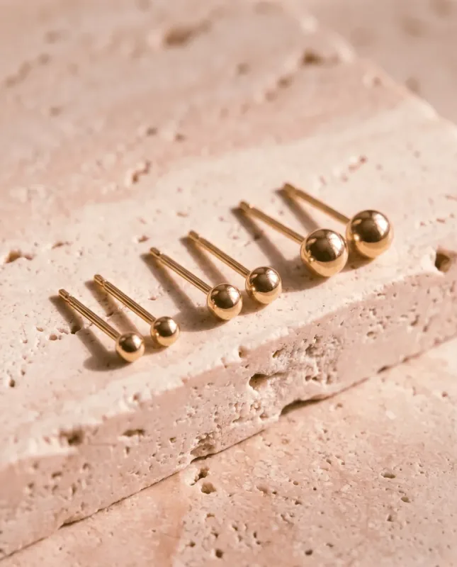 Ball Stud Earrings