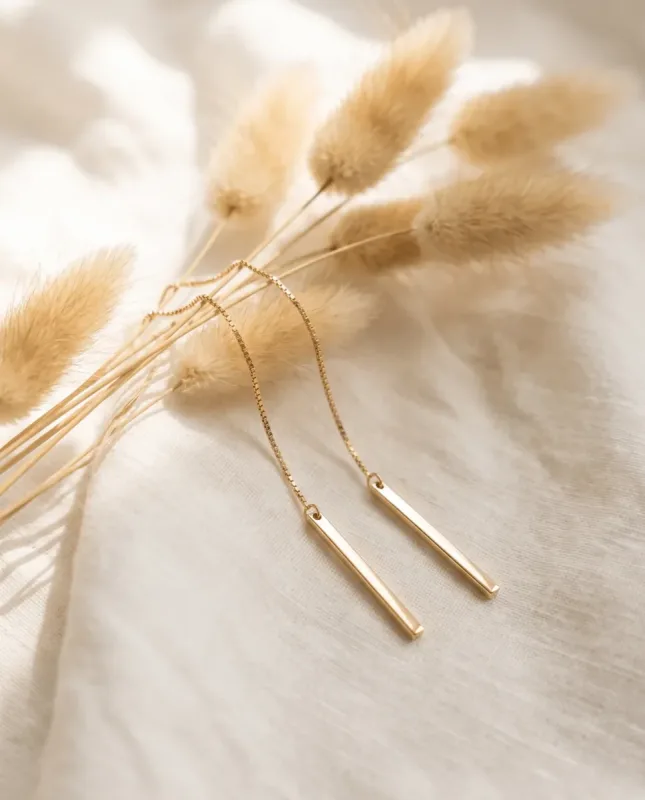 Bar Threaded Earrings