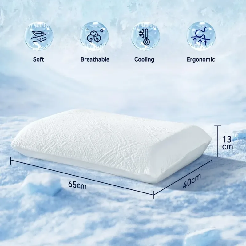 Bedtter DualCool Memory Foam Pillow - Two-Sided Cooling for Back & Side Sleepers, Pressure Relief
