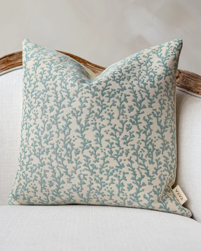 Cora Abstract Coral Throw Pillow