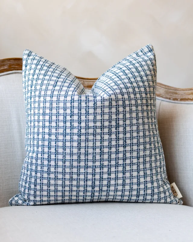 Stewart Grid Plaid Throw Pillow