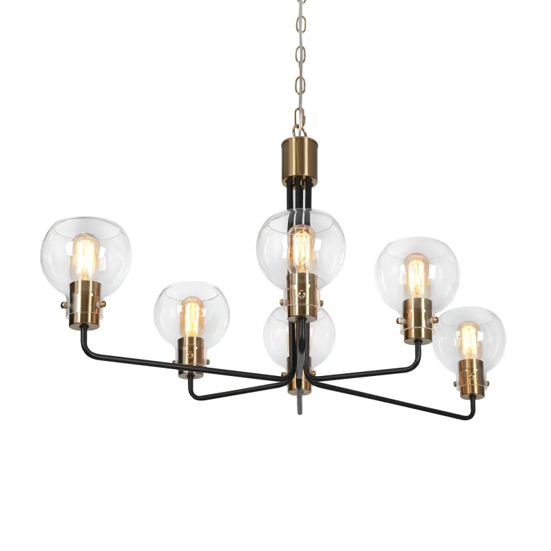Hedda 32" Wide Black Chandelier