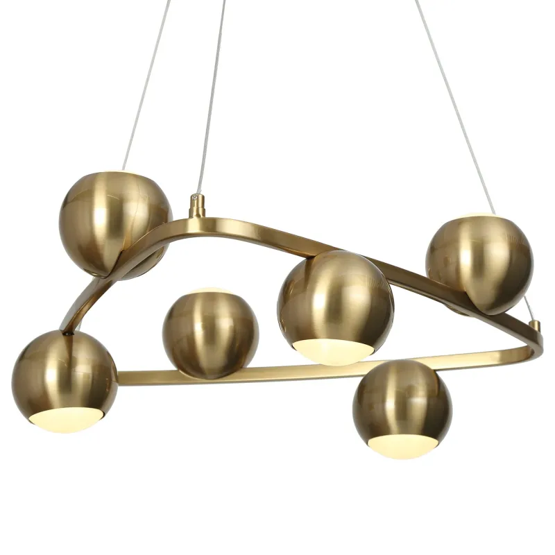 Kerr 20" Wide Gold 6-Light LED Chandelier