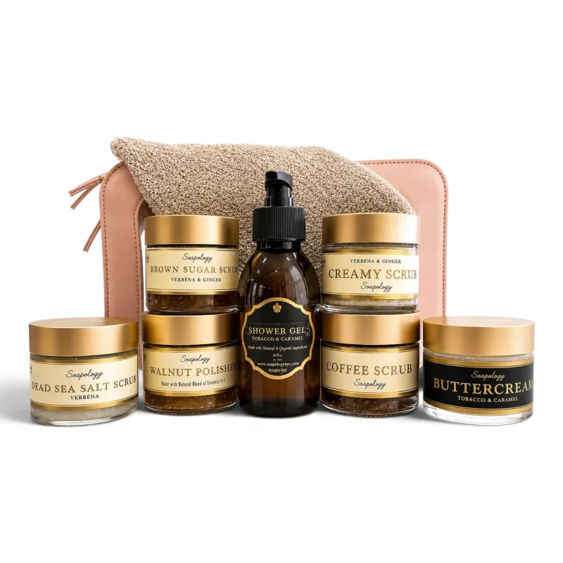 Travel Set (8pc) Tobacco & Caramel