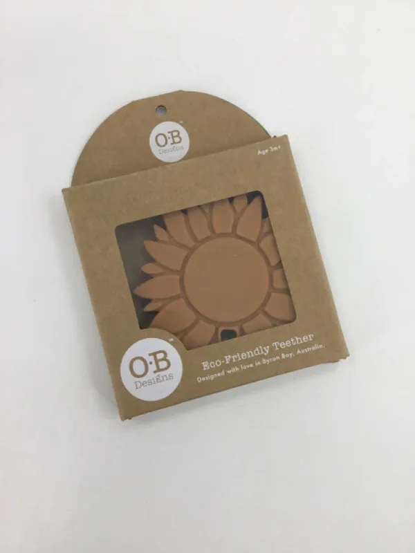 OB Designs Orange Silicone Sunflower Teether