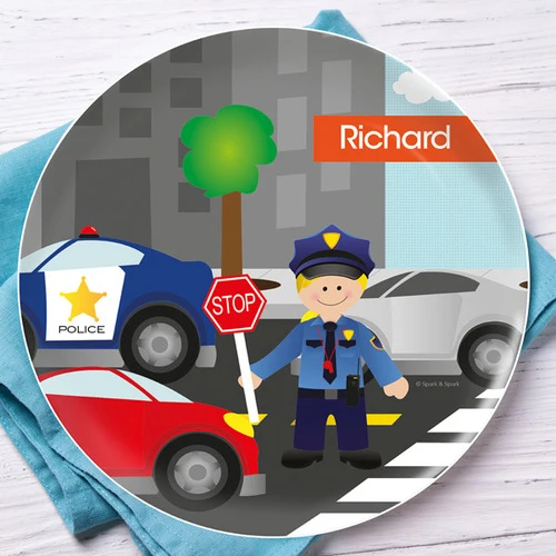 Police On Duty Personalized Kids Plates