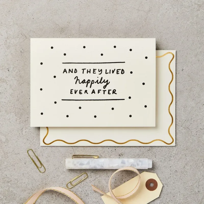 Happily Ever After | Hand Printed Greeting Card