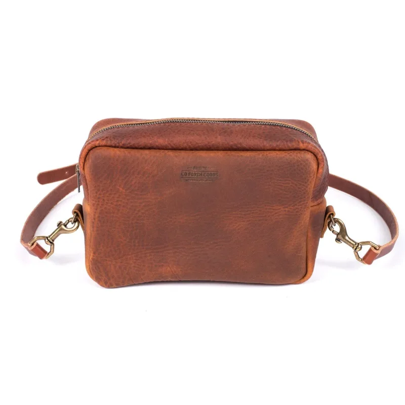 SARAH LEATHER CROSSBODY - NAVY