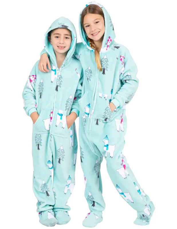 Land of Llamas Kids Hoodie Chenille Onesie
