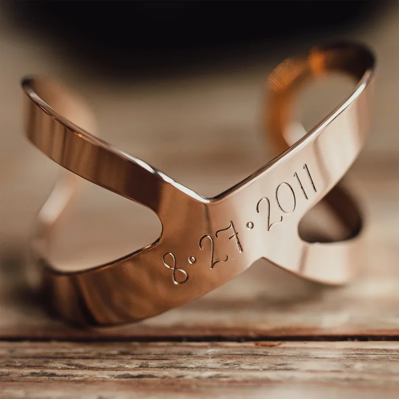 Personalized Infinity Cuff Bracelet