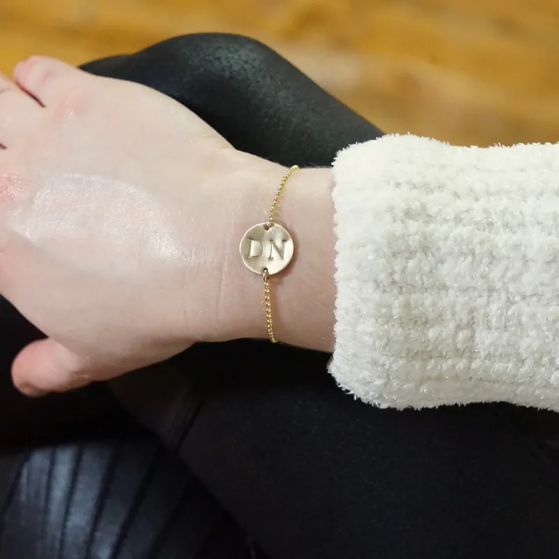 Personalized Chain Initial Bracelet