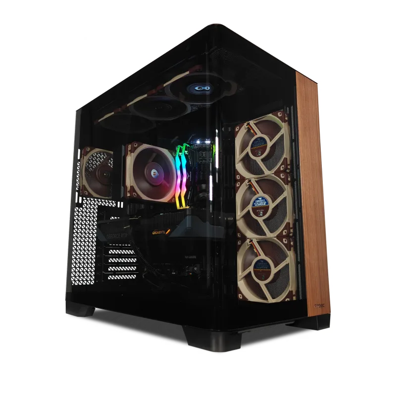 XOTIC PC C8 Wood Gaming PC, NVIDIA GeForce RTX 5070, Core Ultra 7 265K, 32GB DDR5, 2TB SSD