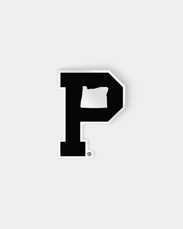"P" Sticker - Black