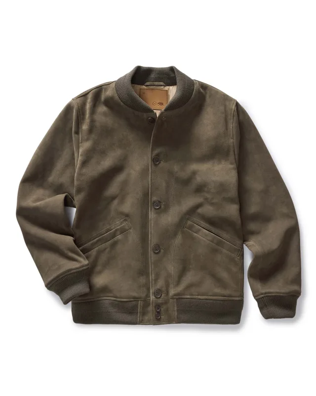 The Bomber Jacket in Army Suede