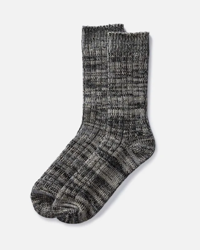 The Camp Sock in Marled Charcoal