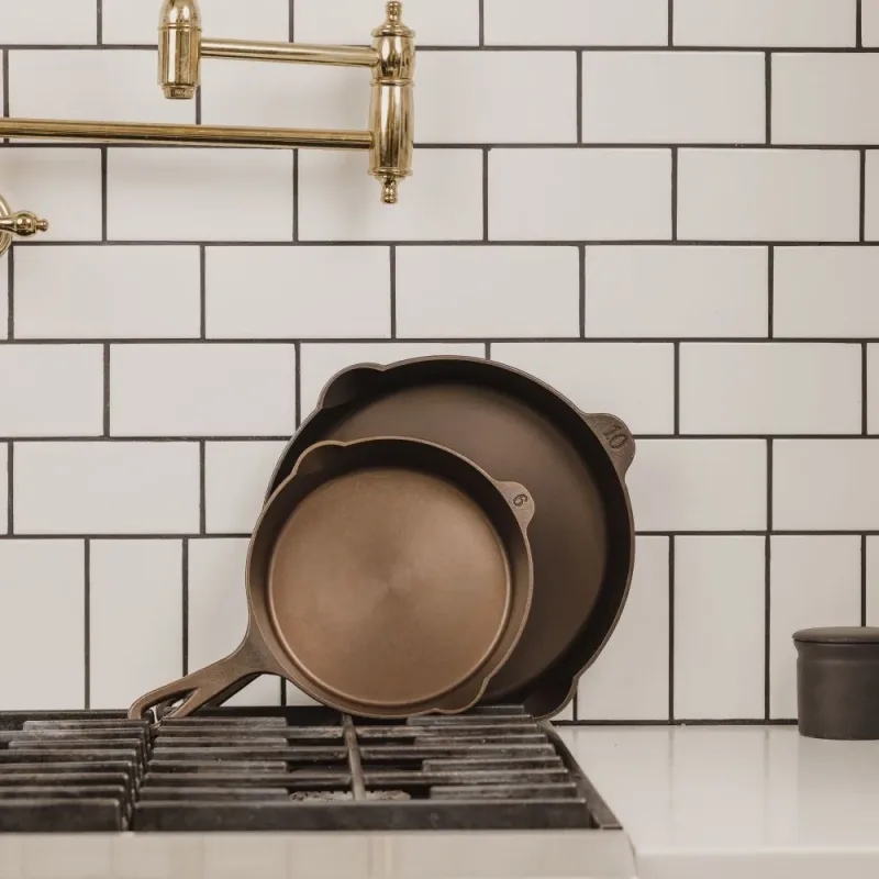 Lancaster Skillet Pair: No. 6 & No. 10