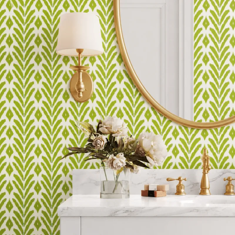Petite Frond Green Peel and Stick Wallpaper