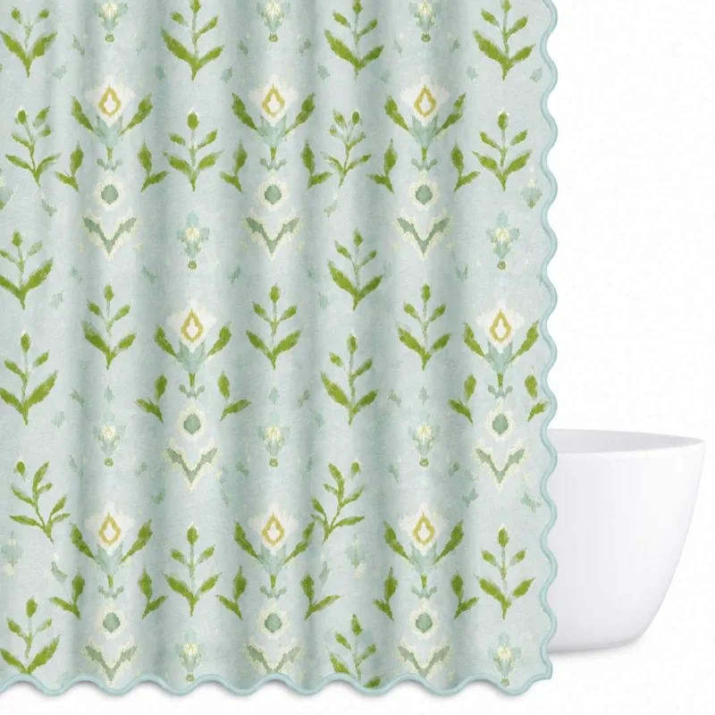 Petal Garden Aqua Shower Curtain