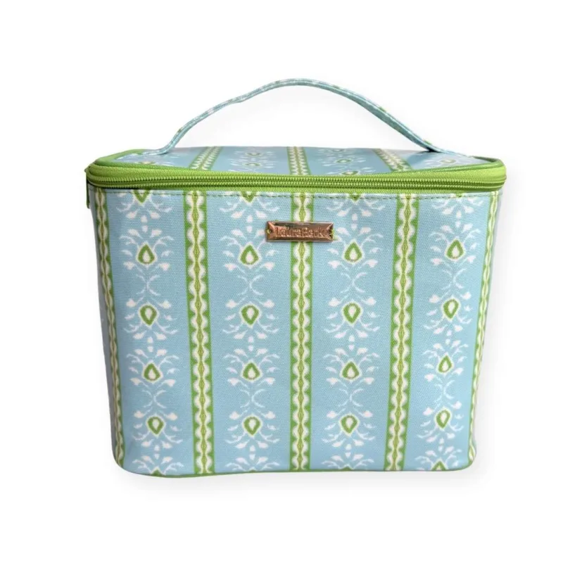 Rosemary Stripe Blue Train Case