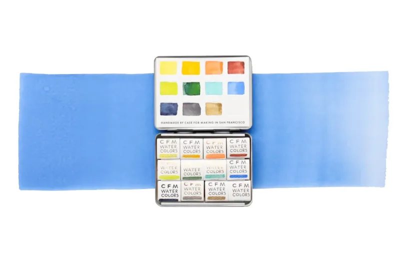 12-Color California Coastal Watercolor Travel Palette
