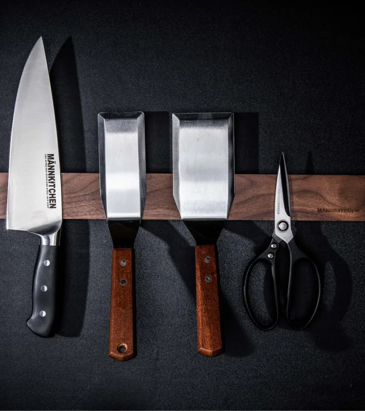 18 Inch Extra Powerful Magnetic Knife Strip-Natural Black Walnut with Rare Earth Neodymium Magnets