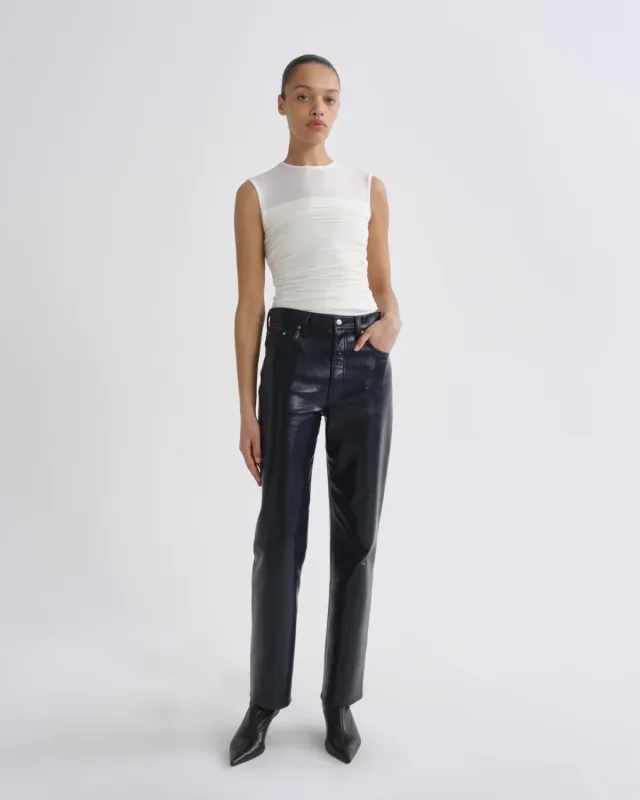 Agolde Lana in Recycled Leather - Navy