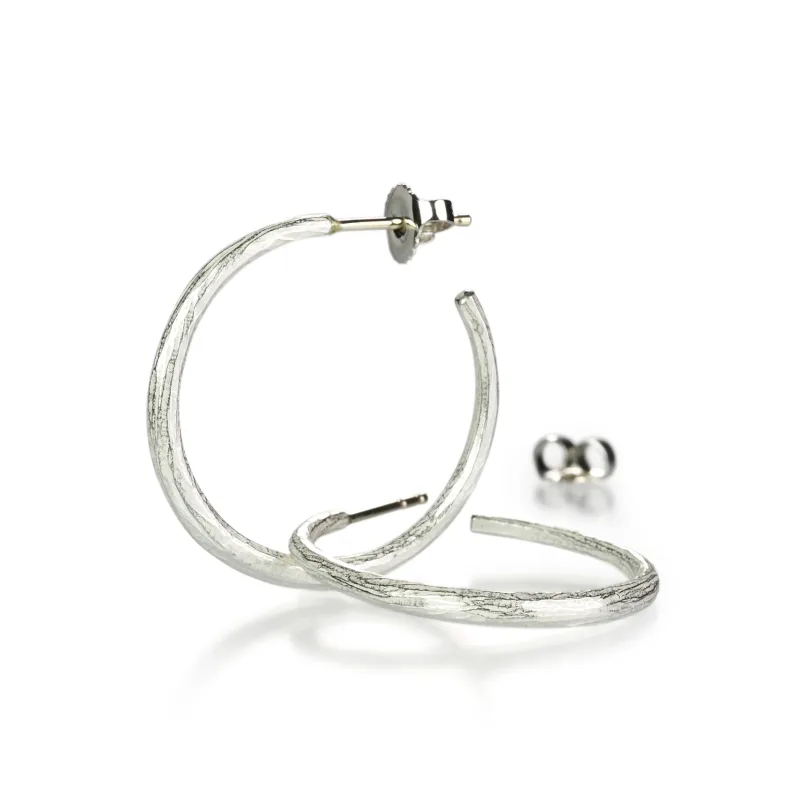 Bright Silver 1" Hoops