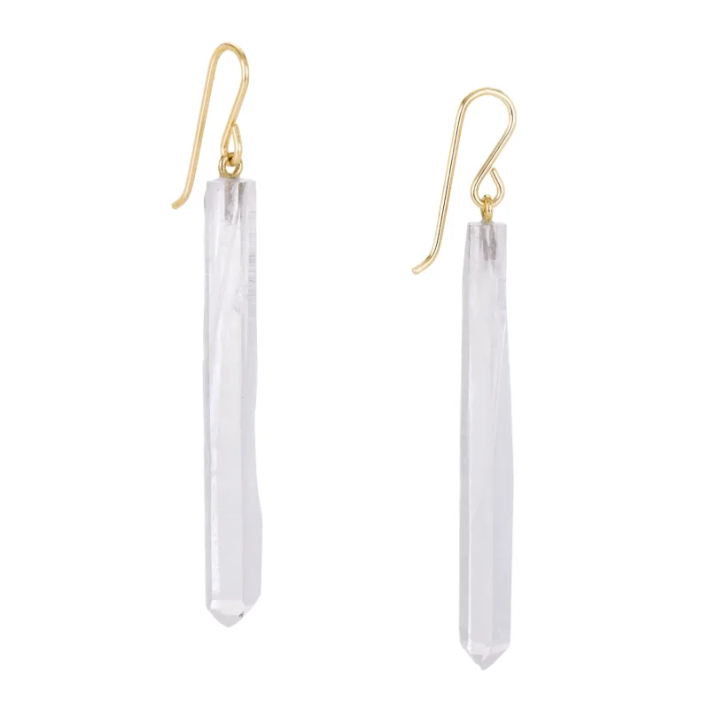Natural Colombian Crystal Drop Earrings
