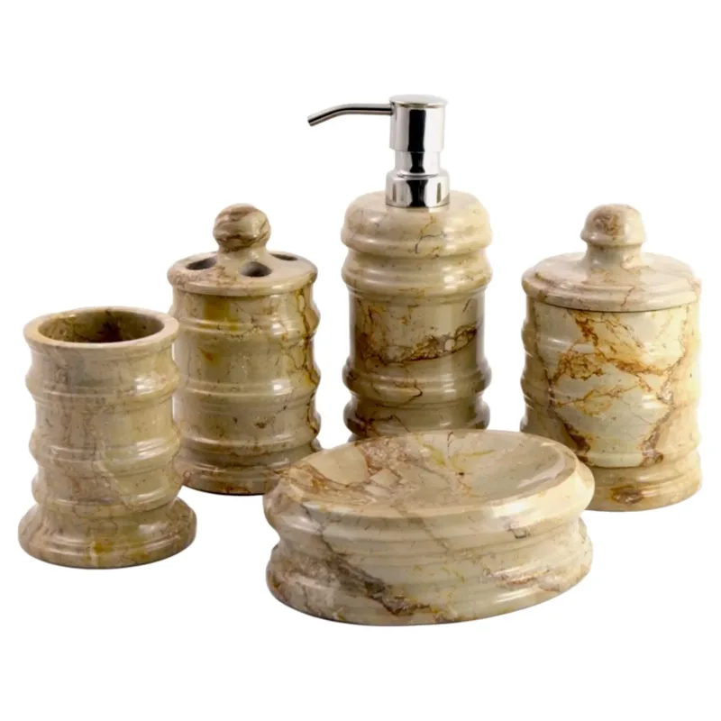 Luxury Bathroom Sets of Sahara Beige Marble in Bengal Collection