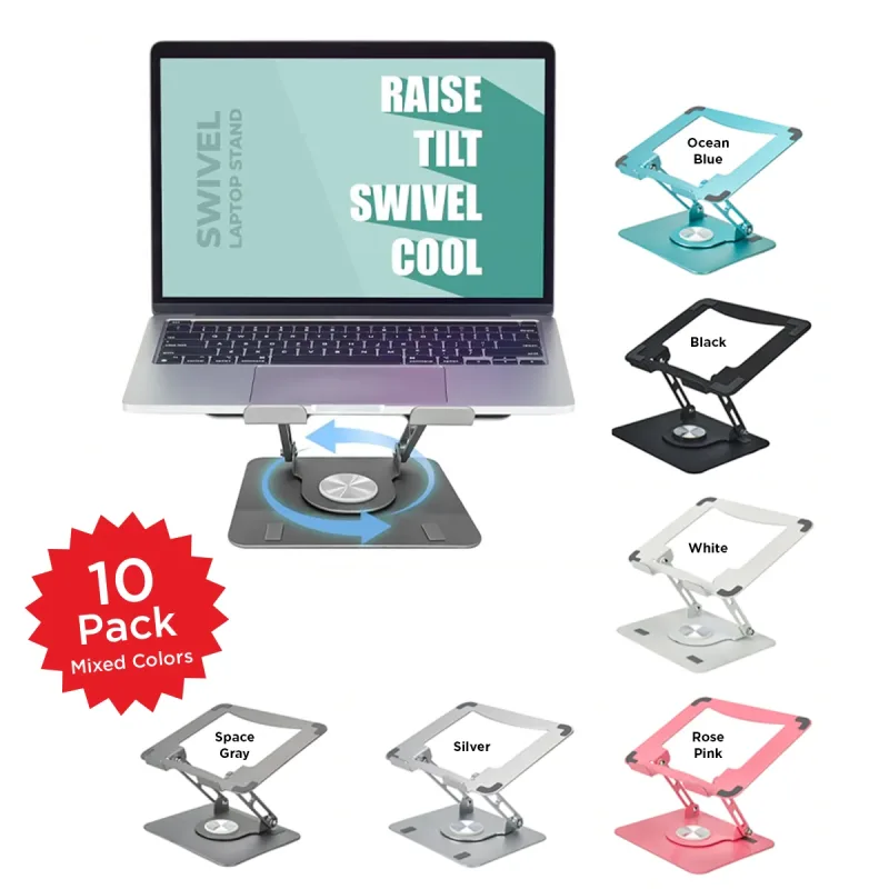 10-Pack Mixed Color Swivel Laptop Stands - Scratch & Dent