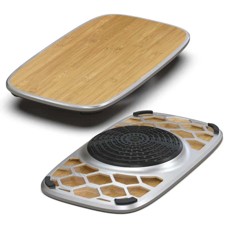 BASE+ Standing Desk Balance Board with Bamboo Deck